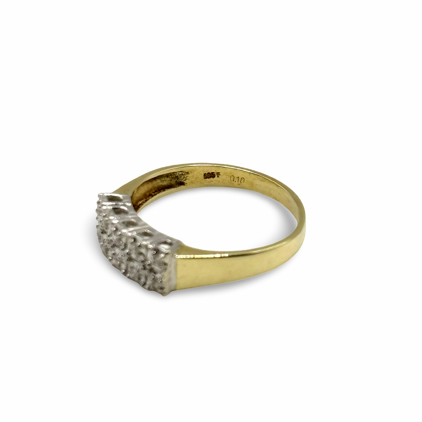 Ring Gelb/-Weißgold 585 / 14kt Diamanten