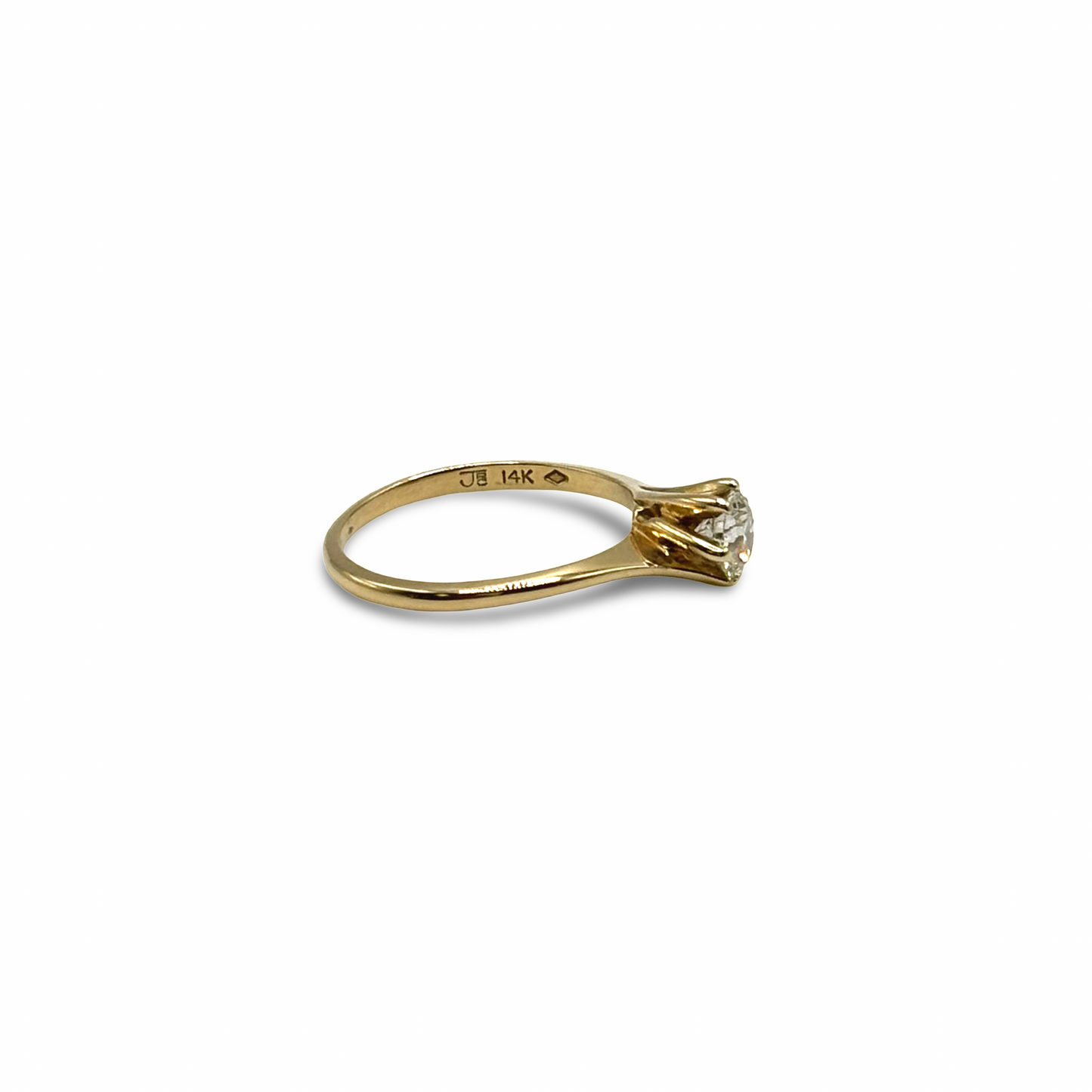Ring Solitär Gelbgold 585 / 14kt Diamant