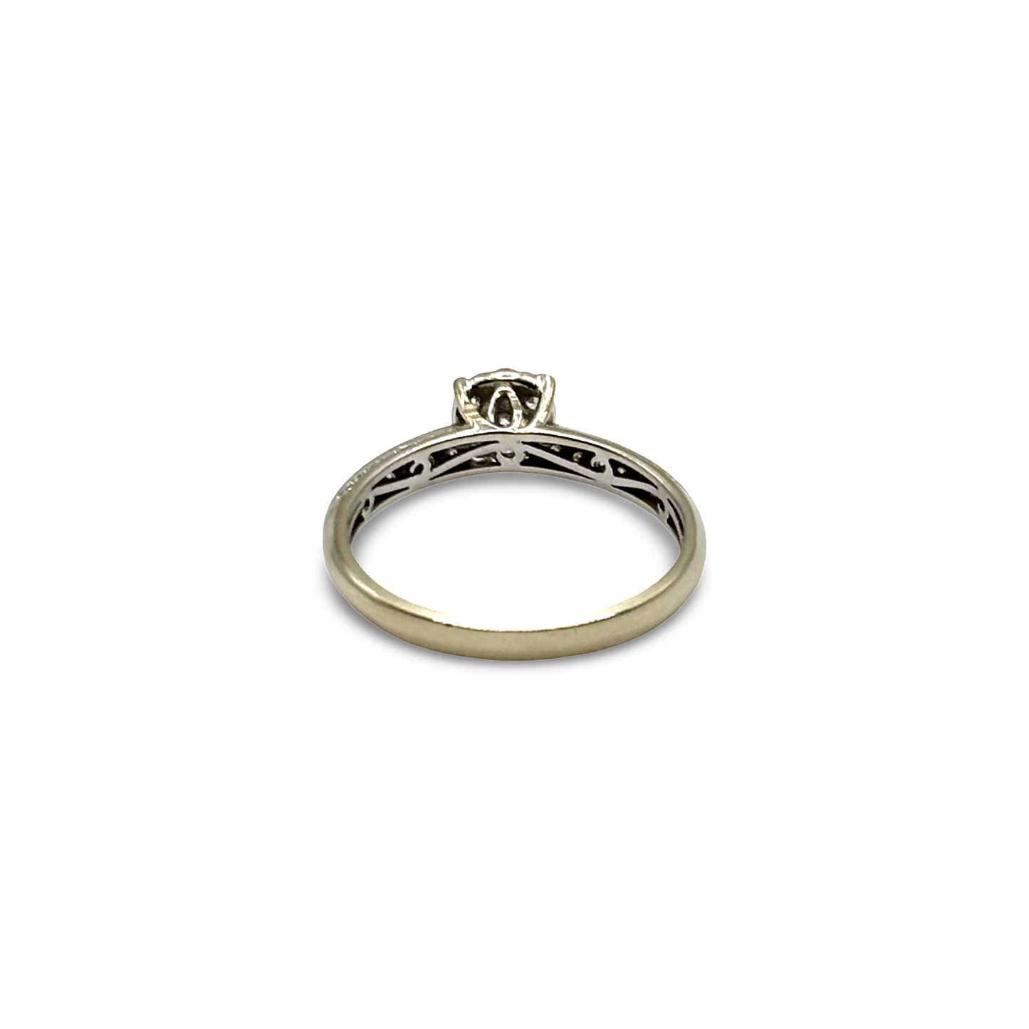 Ring Invisible Setting Solitär Weißgold 750 / 18kt Diamanten
