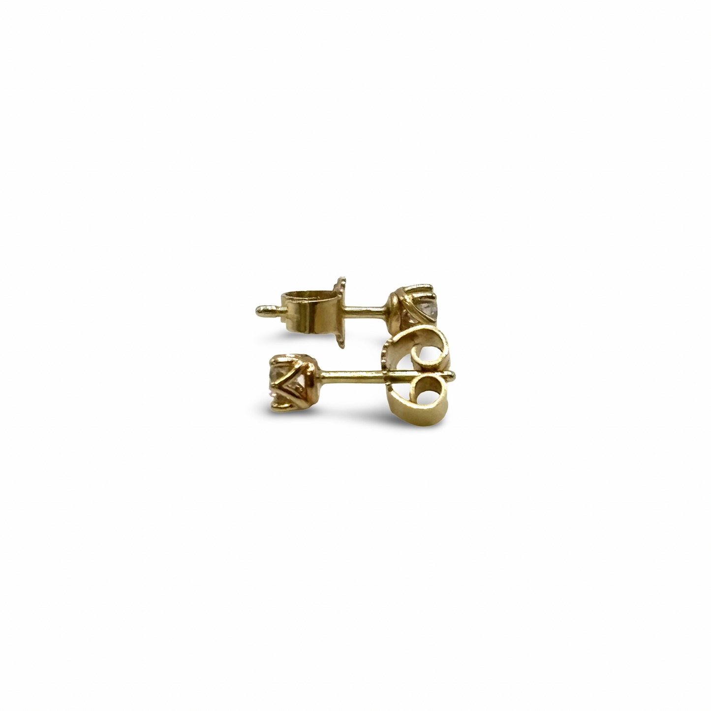 Ohrstecker Solitär Gelbgold 585 / 14kt Diamanten