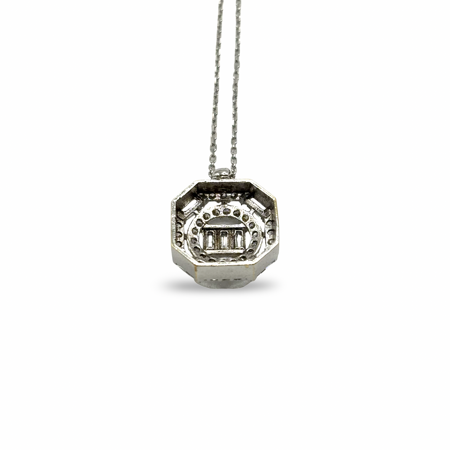 Kette mit Anhänger Weißgold 585 / 14kt Diamanten