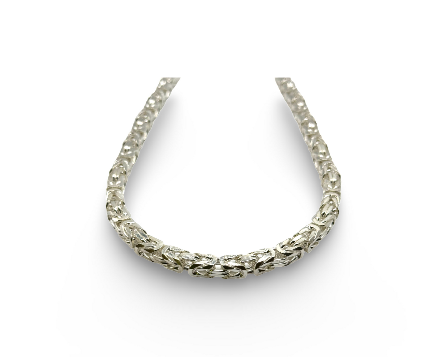 Königskette, 925, Sterling Silber, diamantierte Kanten
