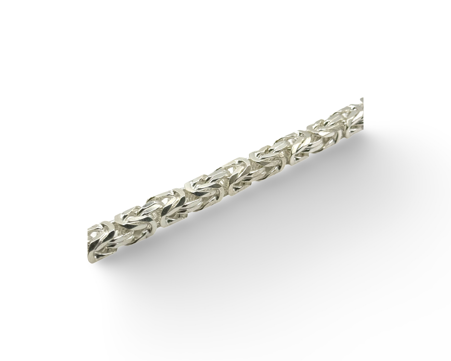 Königskette, 925, Sterling Silber, diamantierte Kanten