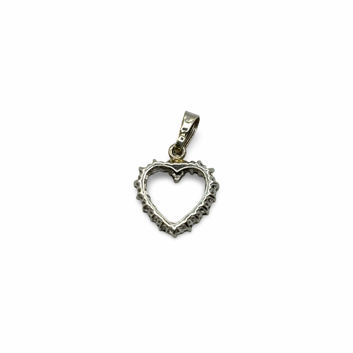 Anhänger Herz Gold 585 / 14kt Diamanten Saphire