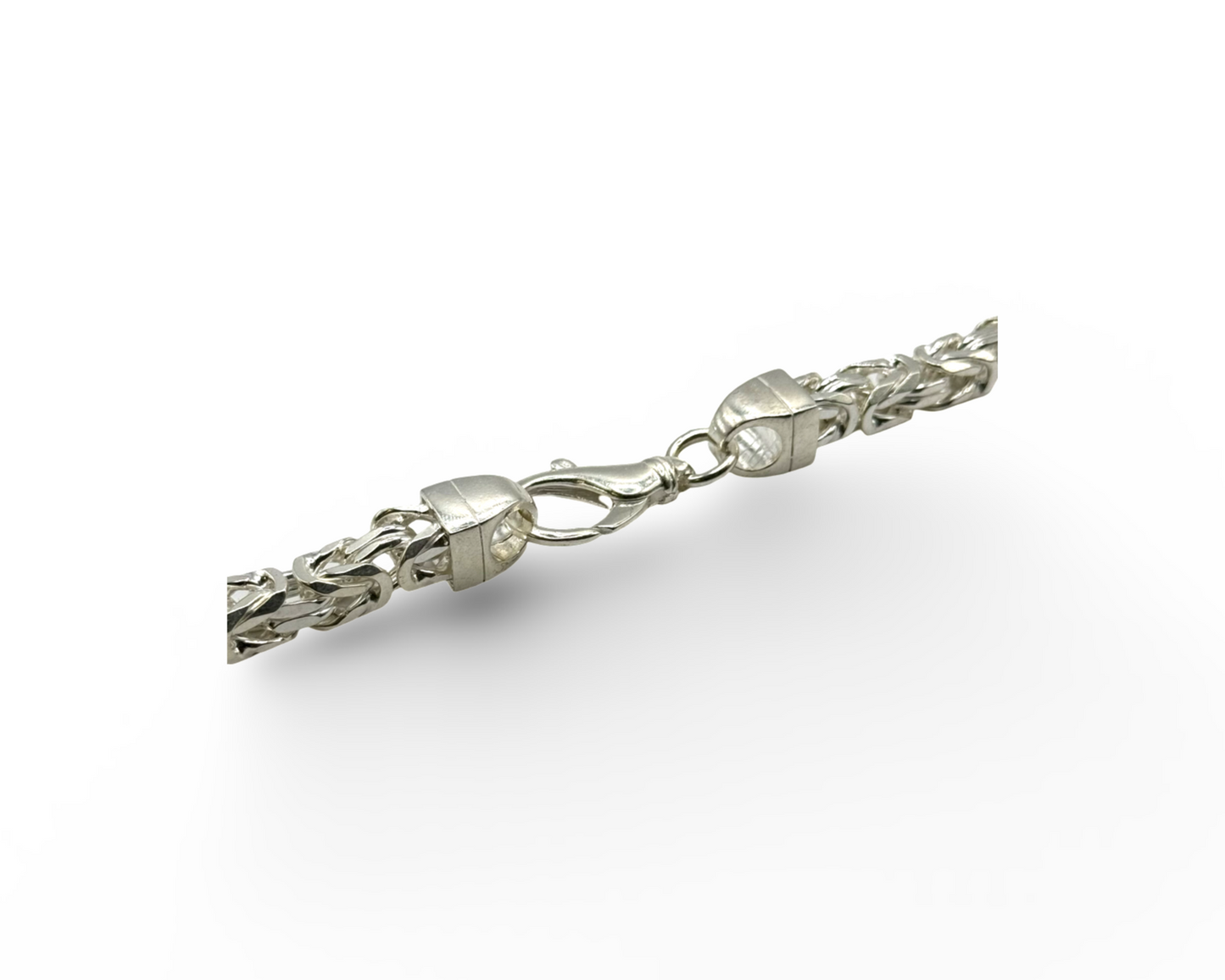 Königskette, 925, Sterling Silber, diamantierte Kanten