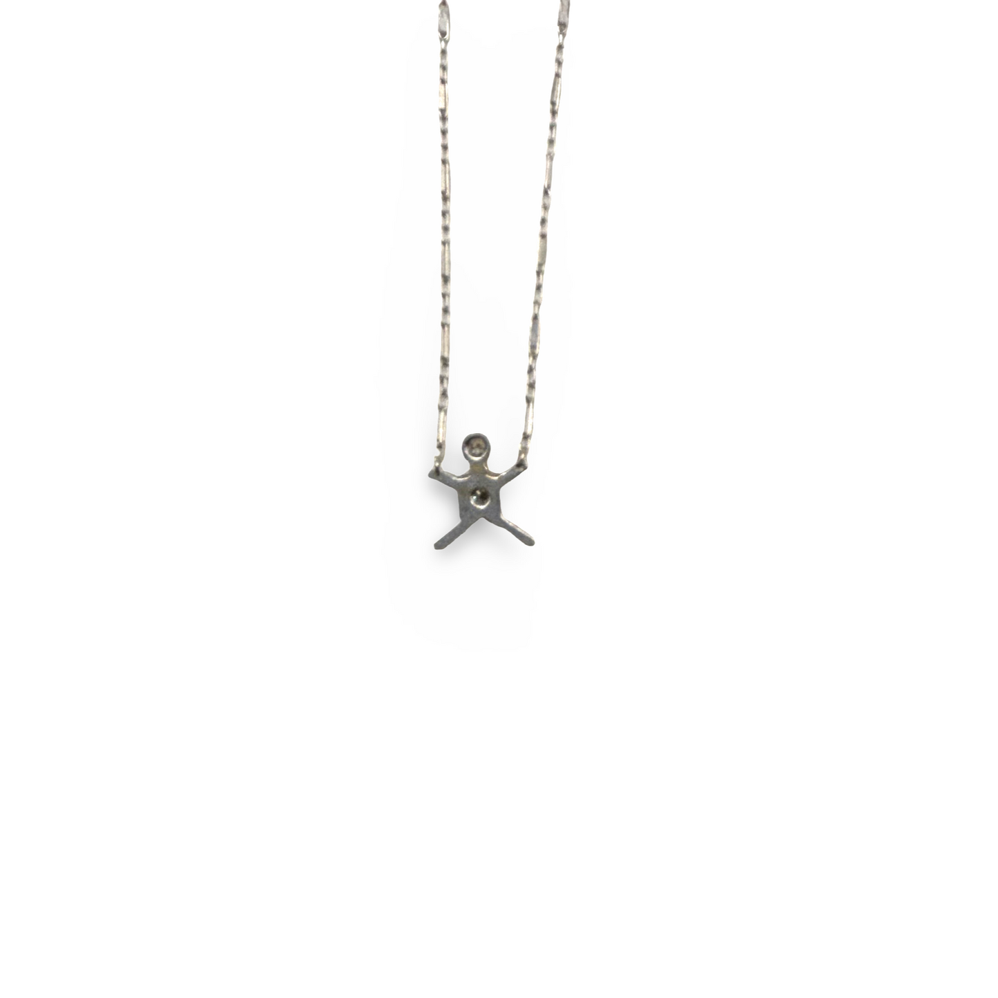 Kette mit Anhänger Männchen Weißgold 585 / 14kt Diamanten