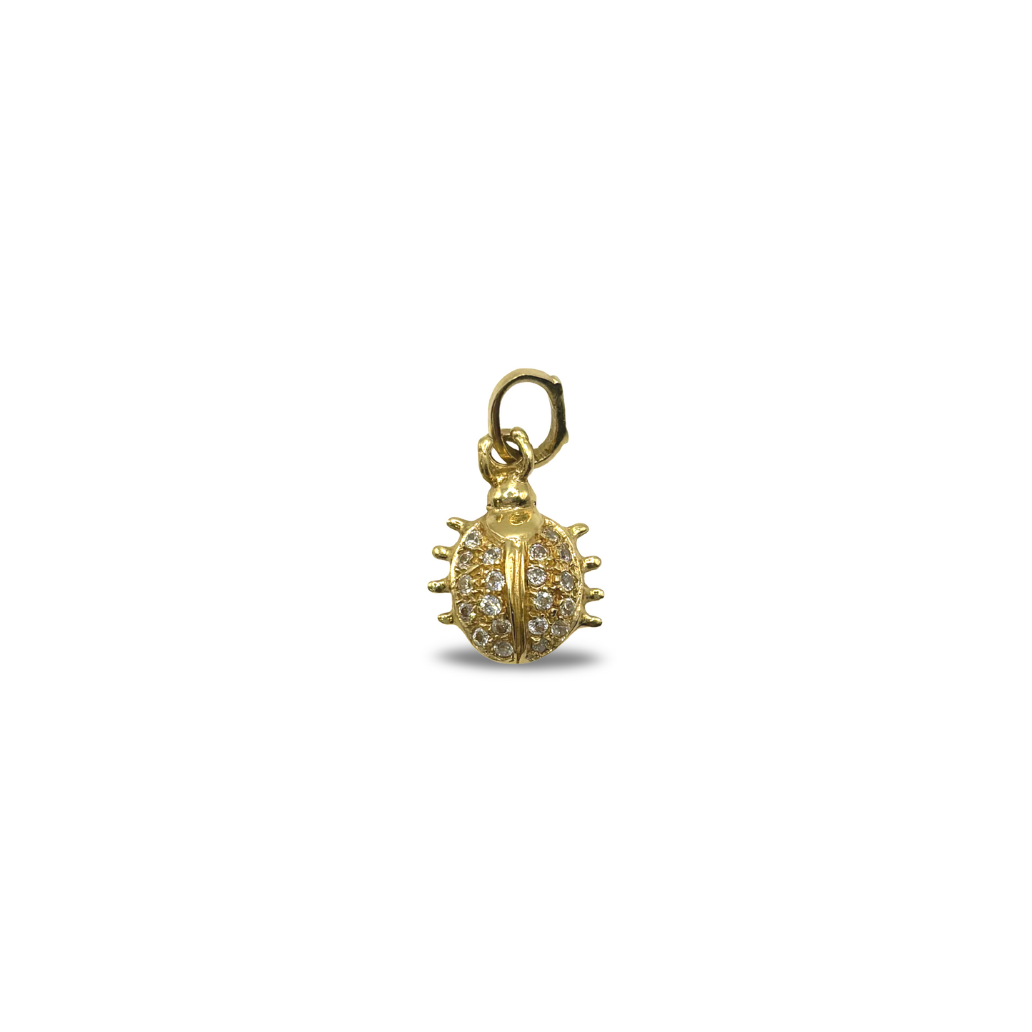 Anhänger Marienkäfer Gelbgold 750 / 18kt Diamanten