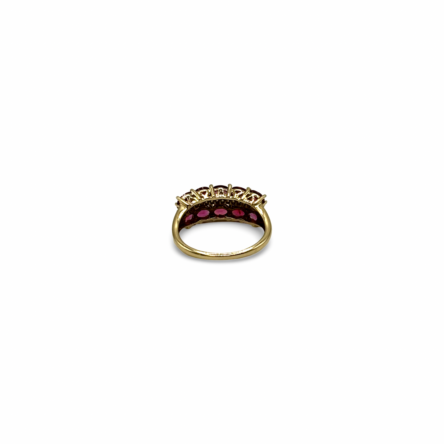 Ring Cocktail Gelbgold 585 / 14kt Diamanten und Spinelle