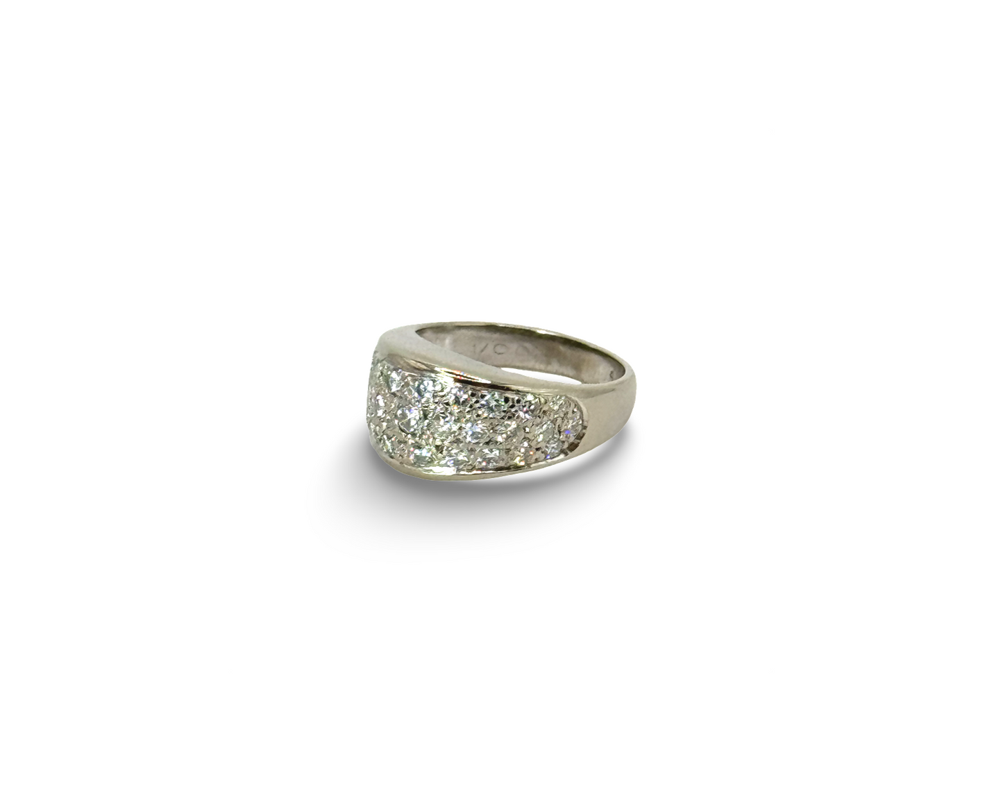 Ring, Weißgold, 750/18K, Brillanten, 1ct Besatz