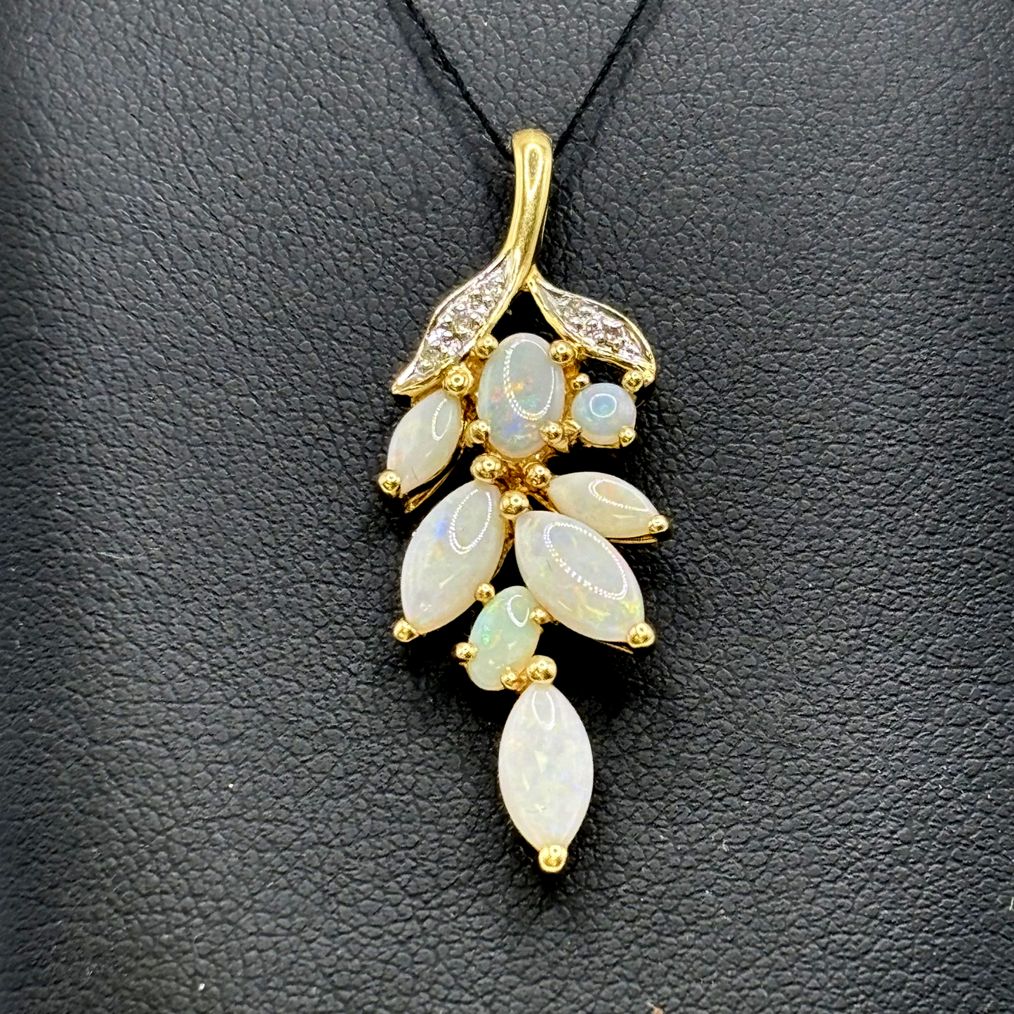 Anhänger Opale Gelbgold 585 / 14kt Diamanten