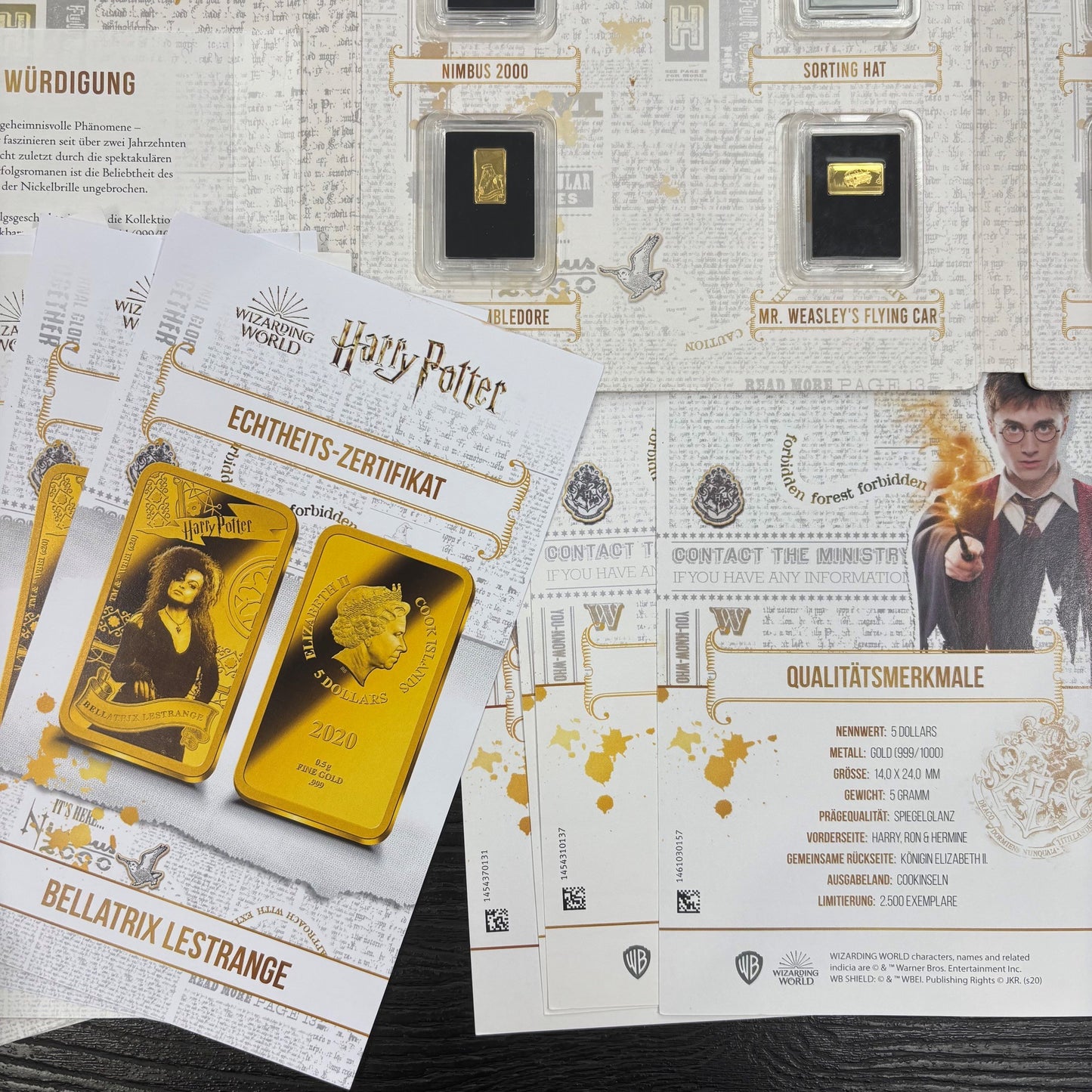 Barren Harry Potter Gelbgold 999 / Fein limitierte Sammlung