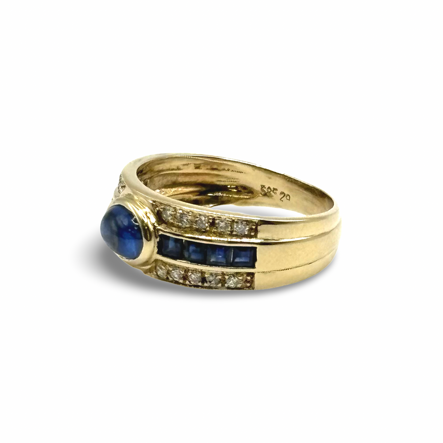 Ring Gelbgold 585 / 14kt Saphire Diamanten
