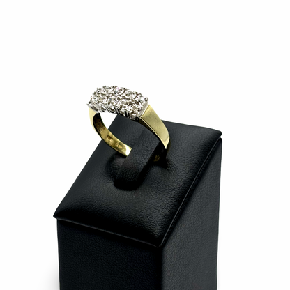 Ring Gelb/-Weißgold 585 / 14kt Diamanten