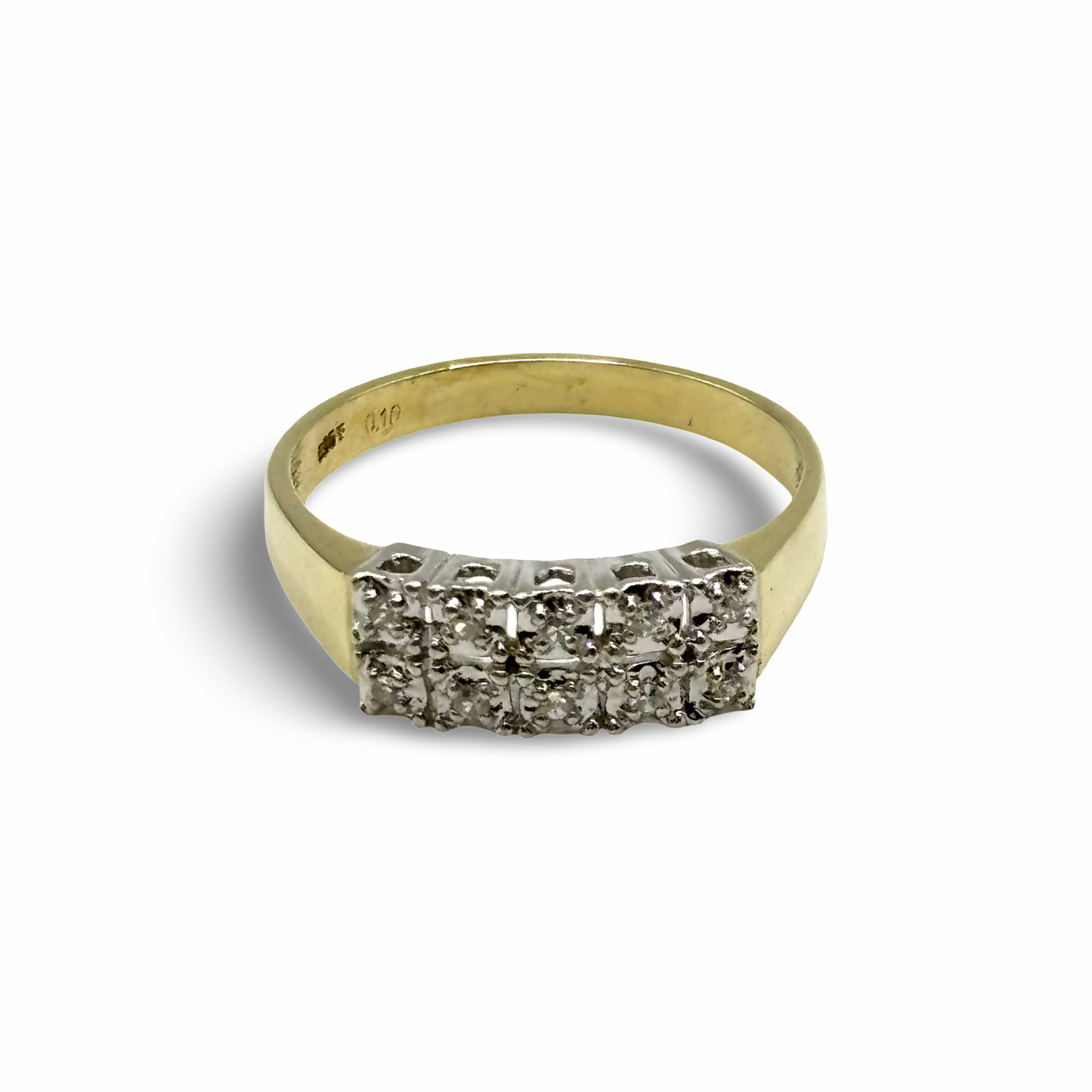 Ring Gelb/-Weißgold 585 / 14kt Diamanten