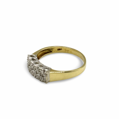 Ring Gelb/-Weißgold 585 / 14kt Diamanten