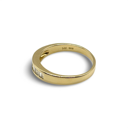 Ring Gold 585 / 14kt Baguette Diamanten