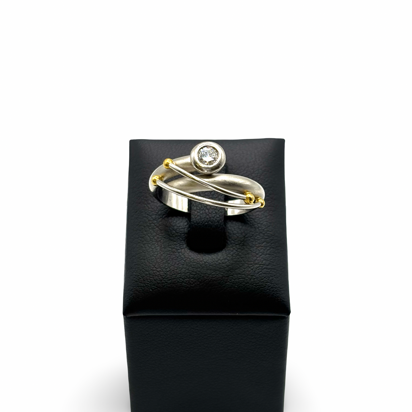 Ring Platin 950 18kt Goldakzente Diamant