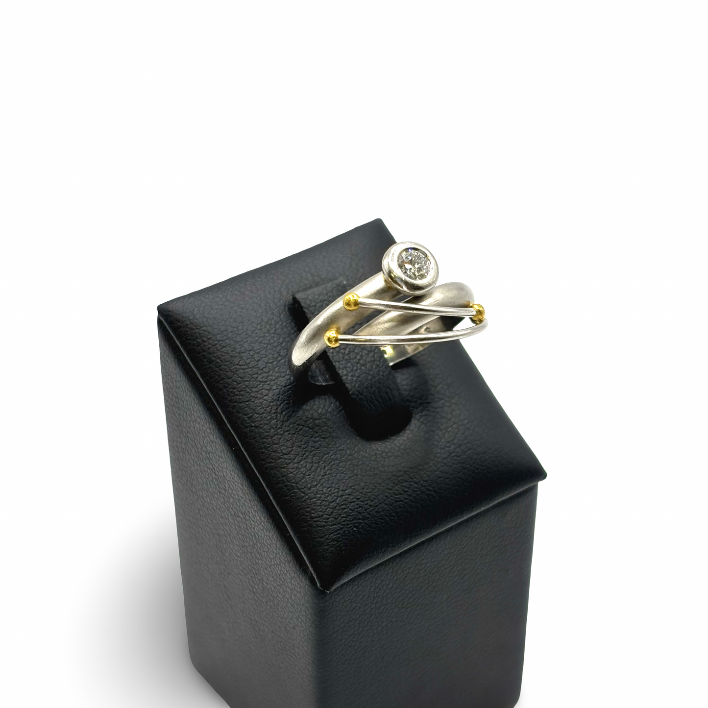 Ring Platin 950 18kt Goldakzente Diamant