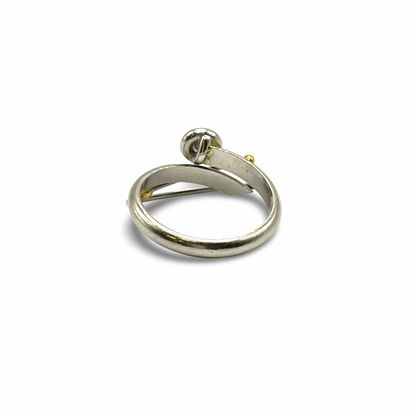 Ring Platin 950 18kt Goldakzente Diamant