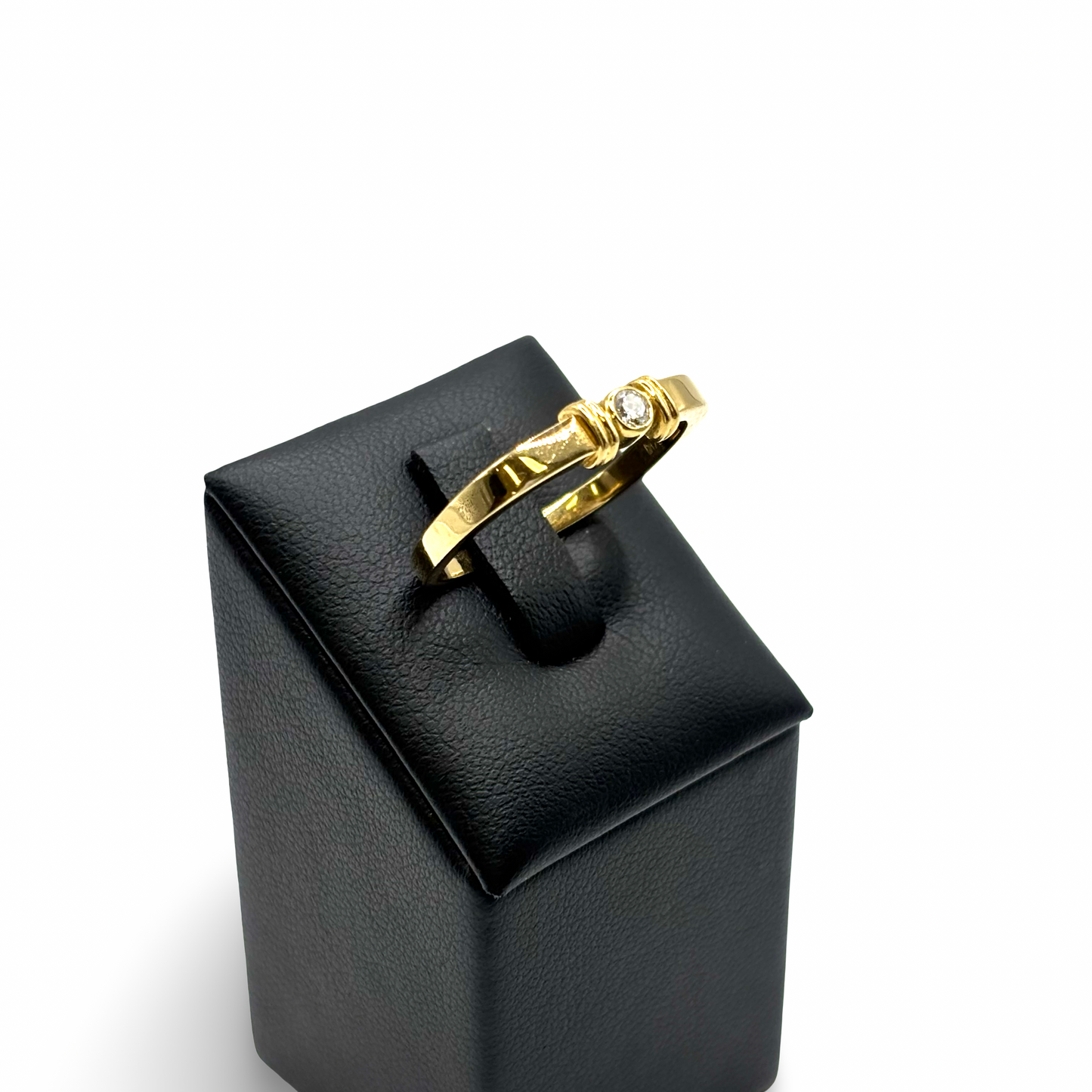 Ring kubisch Gold 750 / 18kt Diamant