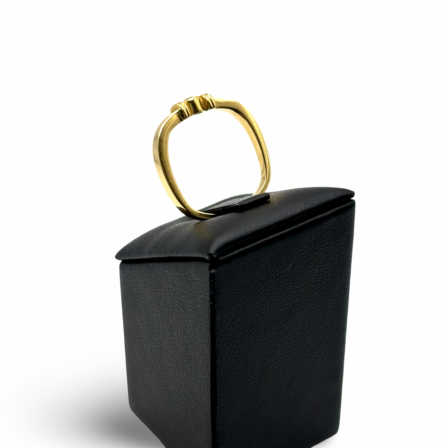 Ring kubisch Gold 750 / 18kt Diamant