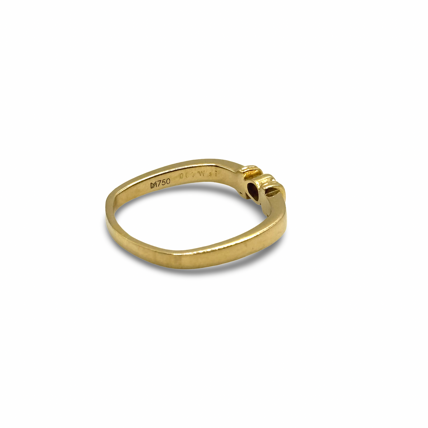 Ring kubisch Gold 750 / 18kt Diamant