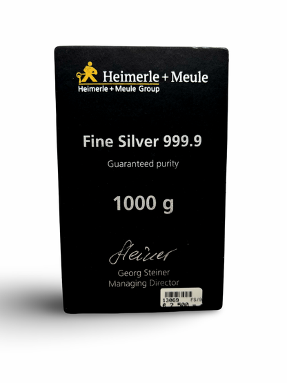 Barren 999,9/- Feinsilber 1000g Heimerle & Meule