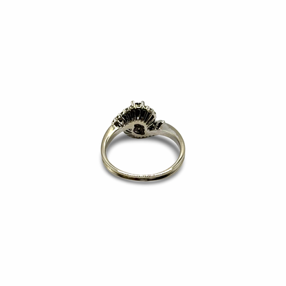 Ring Weißgold 750 / 18kt Rubin Diamanten