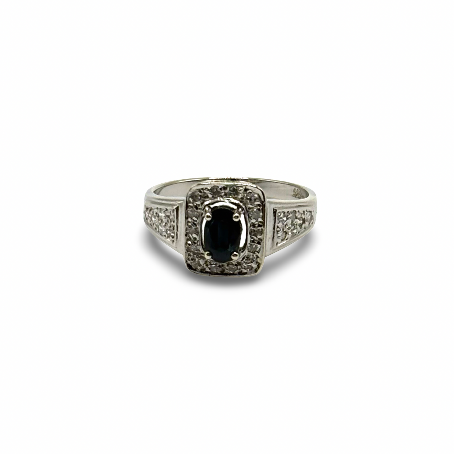 Ring Weißgold 585 / 14kt Saphire Diamanten