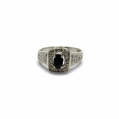Ring Weißgold 585 / 14kt Saphire Diamanten