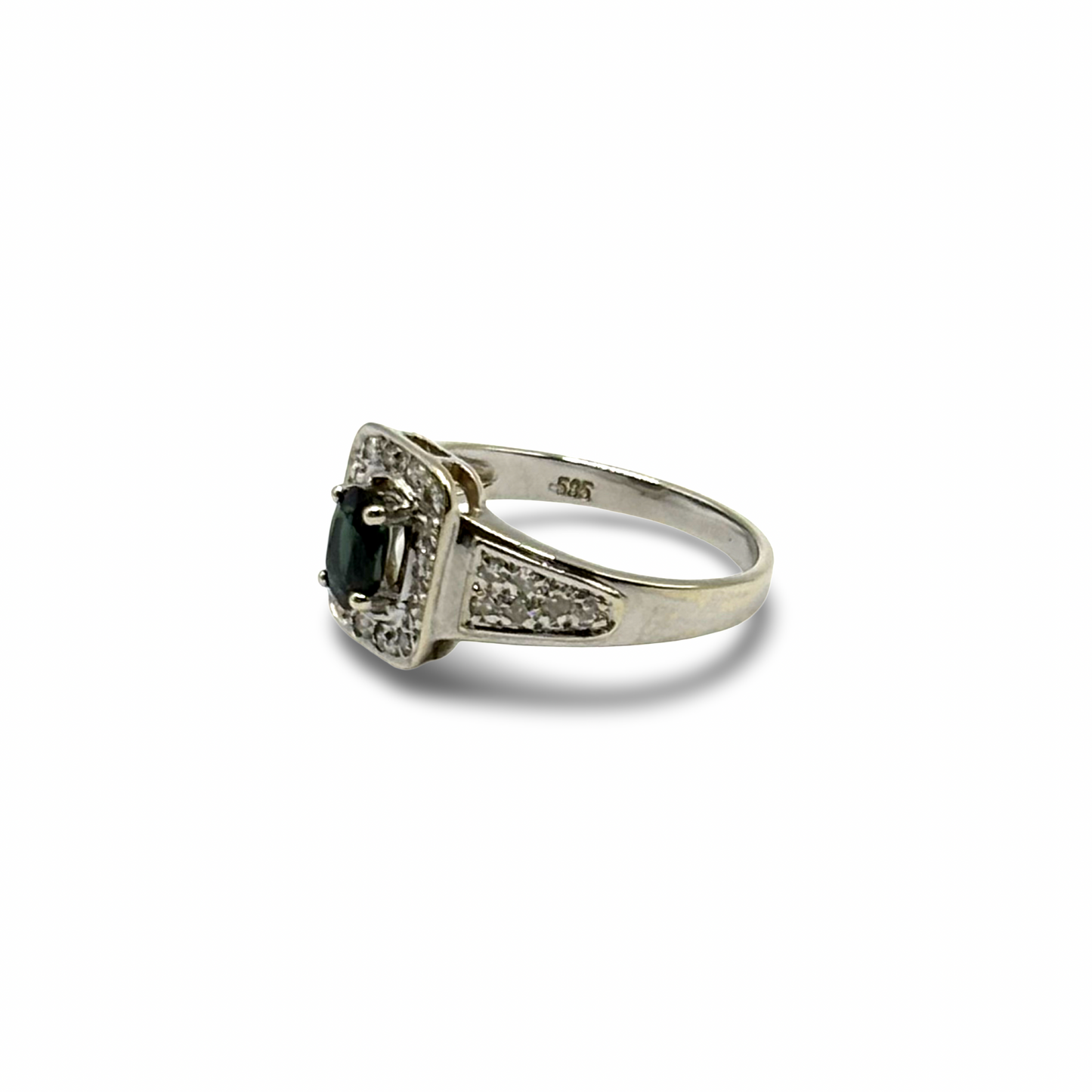 Ring Weißgold 585 / 14kt Saphire Diamanten