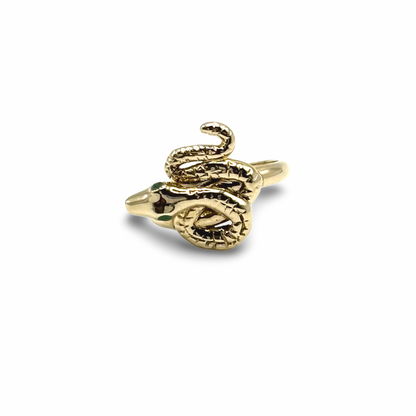 Ring Schlange Gold 585 / 14kt Smaragd