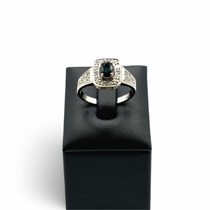 Ring Weißgold 585 / 14kt Saphire Diamanten