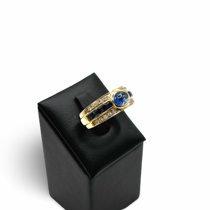 Ring Gelbgold 585 / 14kt Saphire Diamanten