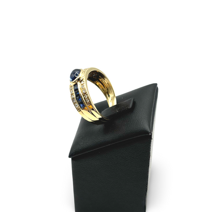 Ring Gelbgold 585 / 14kt Saphire Diamanten