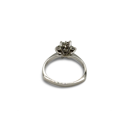 Ring Blütenoptik Weißgold 585 / 14kt Diamanten
