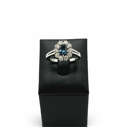 Ring Ballerina Weißgold 750 / 18kt Saphir Diamanten