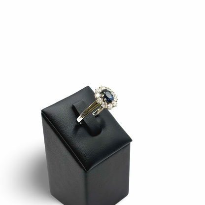 Ring Ballerina Weißgold 750 / 18kt Saphir Diamanten