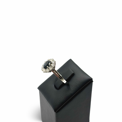 Ring Ballerina Weißgold 750 / 18kt Saphir Diamanten