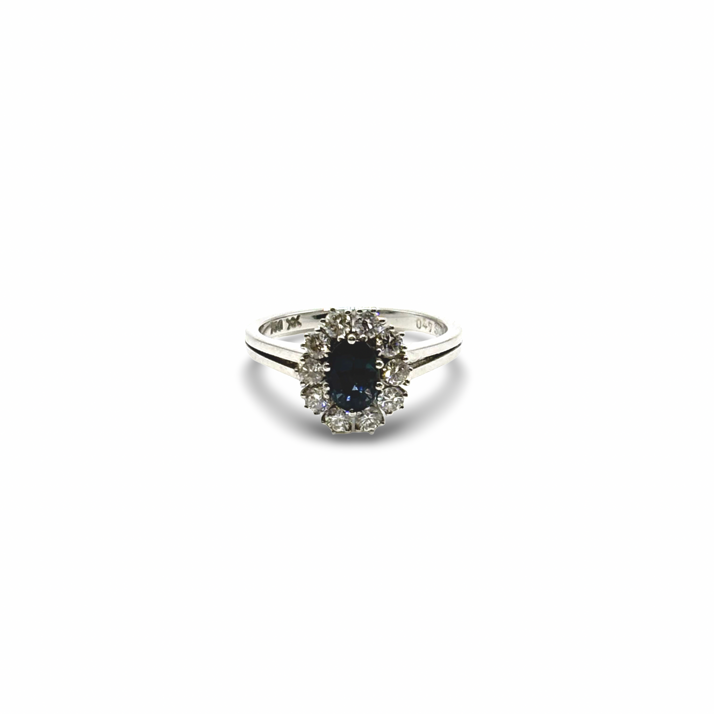 Ring Ballerina Weißgold 750 / 18kt Saphir Diamanten