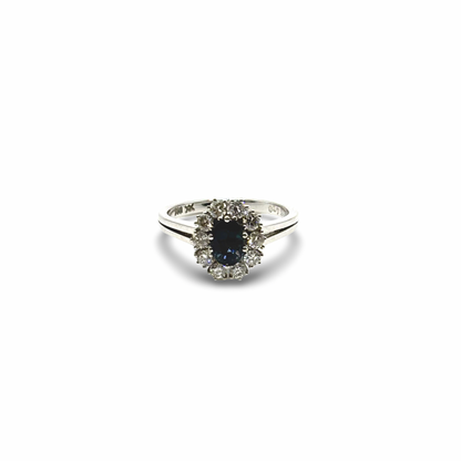 Ring Ballerina Weißgold 750 / 18kt Saphir Diamanten