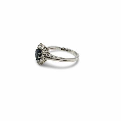 Ring Ballerina Weißgold 750 / 18kt Saphir Diamanten