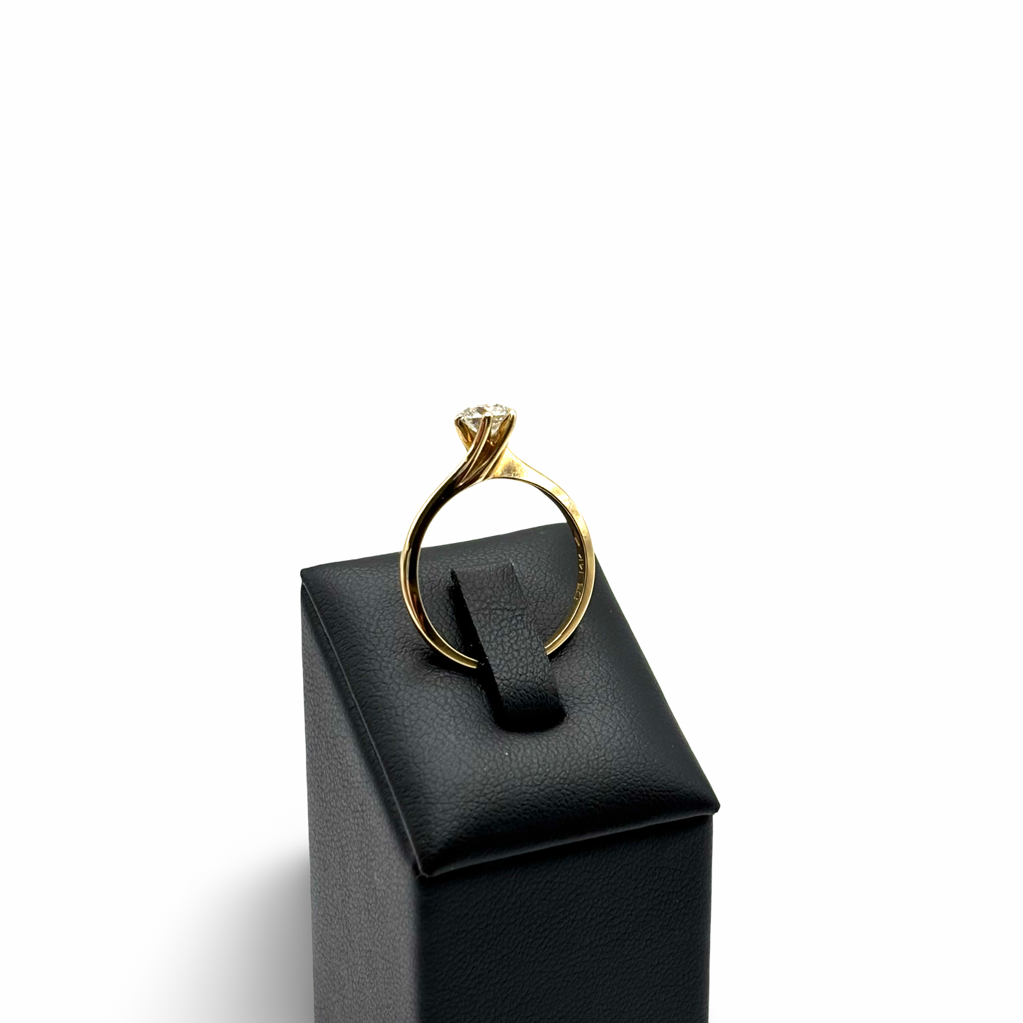 Ring Solitär Gelbgold 585 / 14kt Diamant