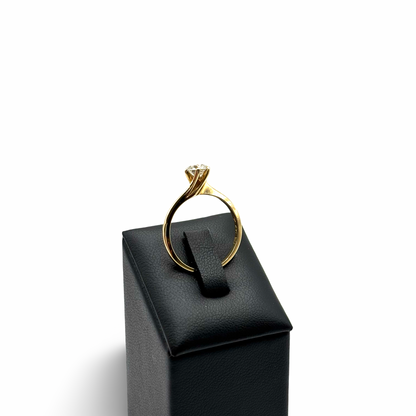 Ring Solitär Gelbgold 585 / 14kt Diamant