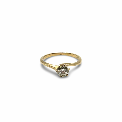 Ring Solitär Gelbgold 585 / 14kt Diamant