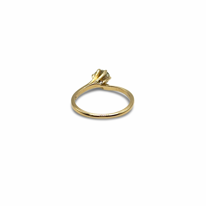 Ring Solitär Gelbgold 585 / 14kt Diamant