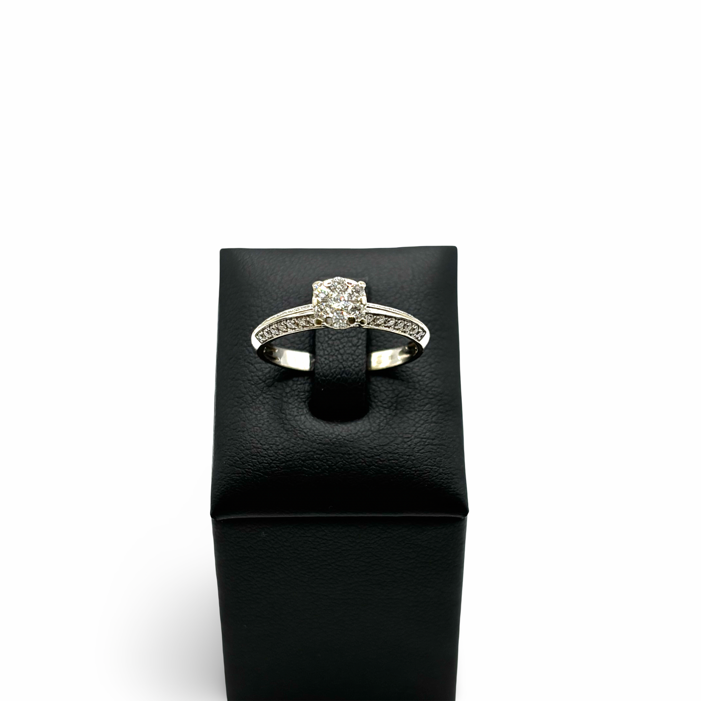 Ring Invisible Setting Solitär Weißgold 750 / 18kt Diamanten