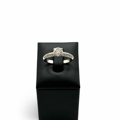 Ring Invisible Setting Solitär Weißgold 750 / 18kt Diamanten