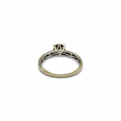 Ring Invisible Setting Solitär Weißgold 750 / 18kt Diamanten