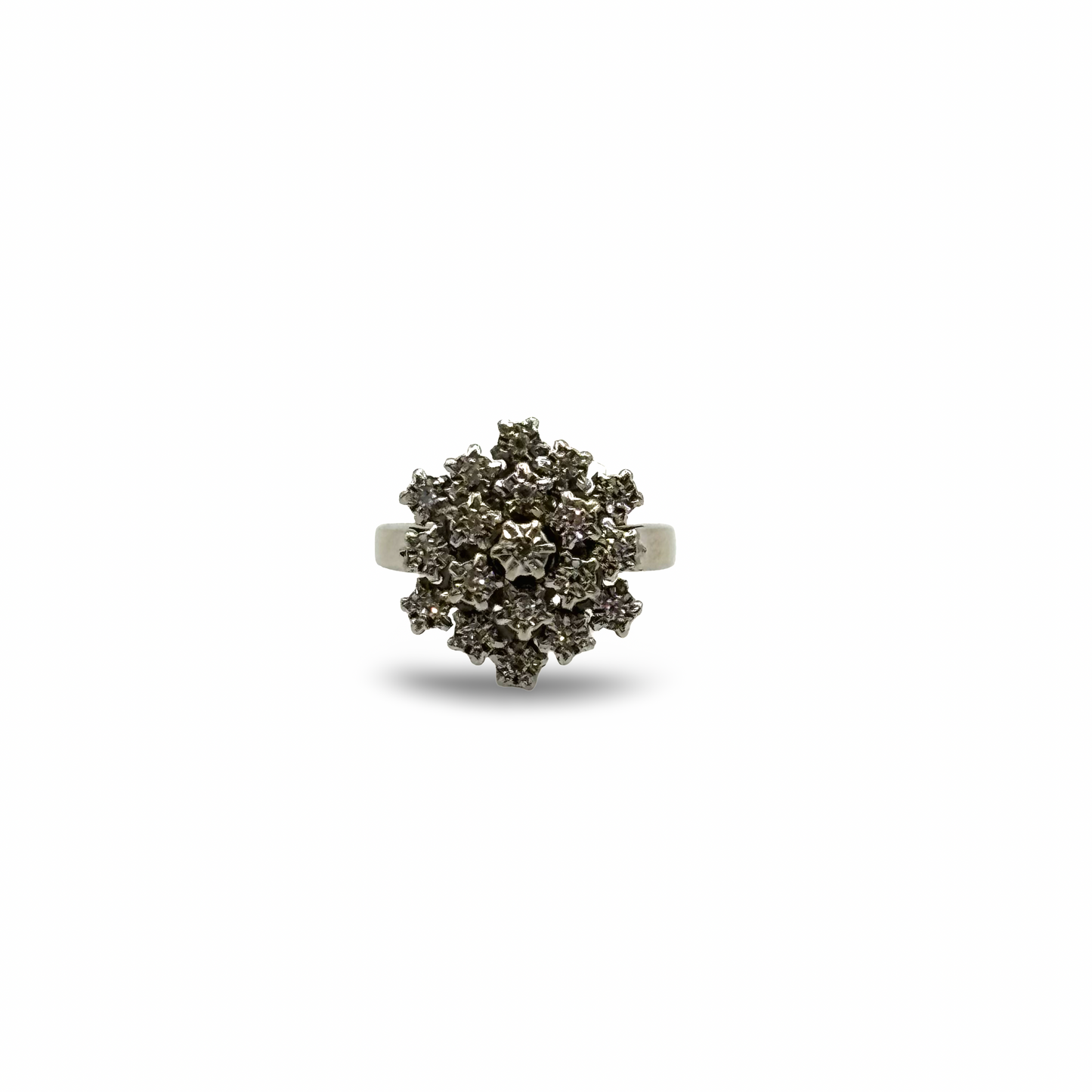 Ring Blütenoptik Weißgold 750 / 18kt Diamanten